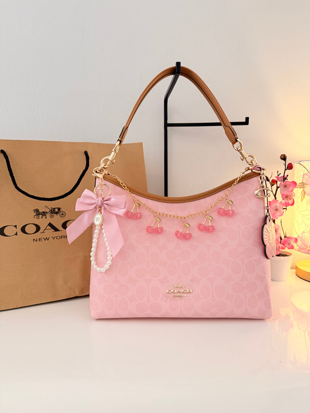 🎀 ✨Laurel Shoulder Bag-Powder Pink 2026✨🎀